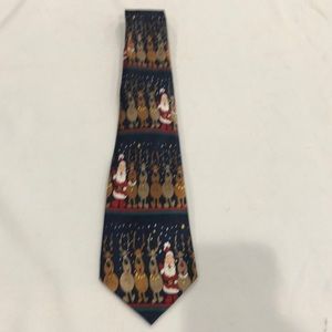 Santa clause and reindeer tie